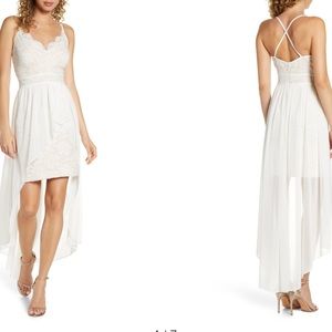 Scallop Lace Bodice High/Low Gown